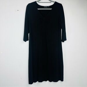 Cutloose Black Size Medium Jersey Stretch 3/4 Length Shift Tent Dress JJ13